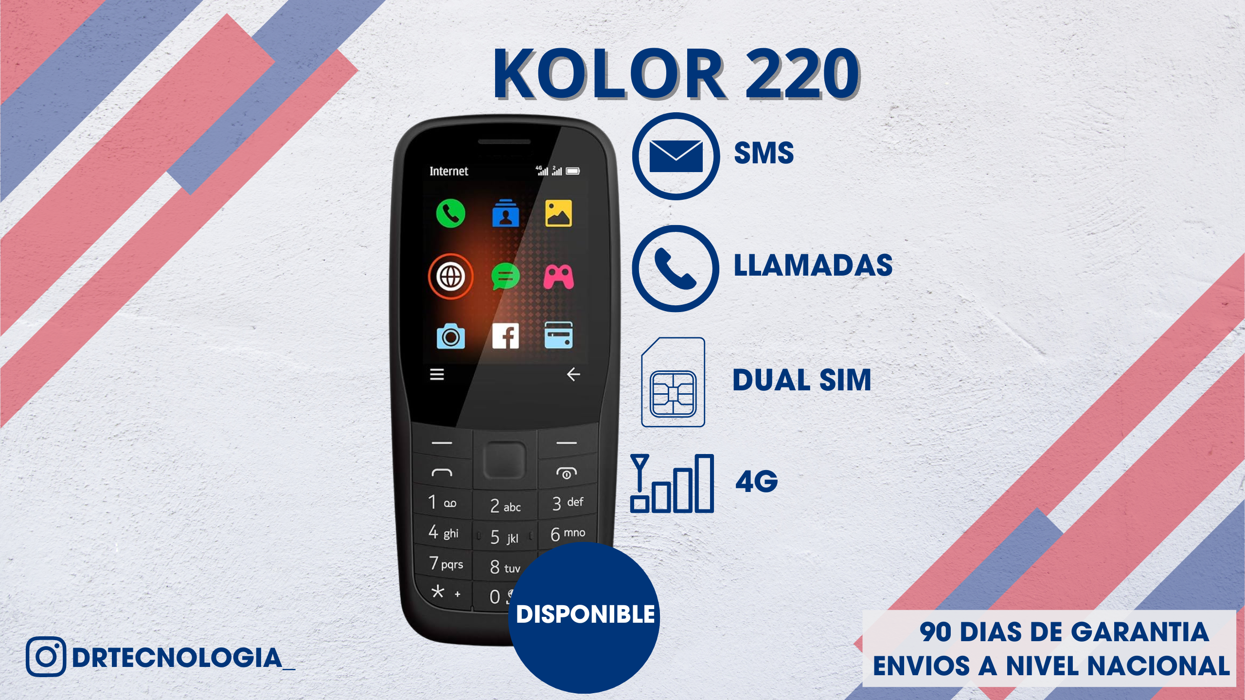 TELEFONO BASICO KOLOR 220 4G 